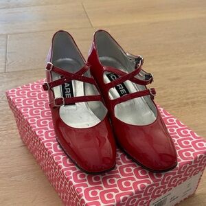 Carel Paris Kina Glossy Red Mary Janes Pumps
